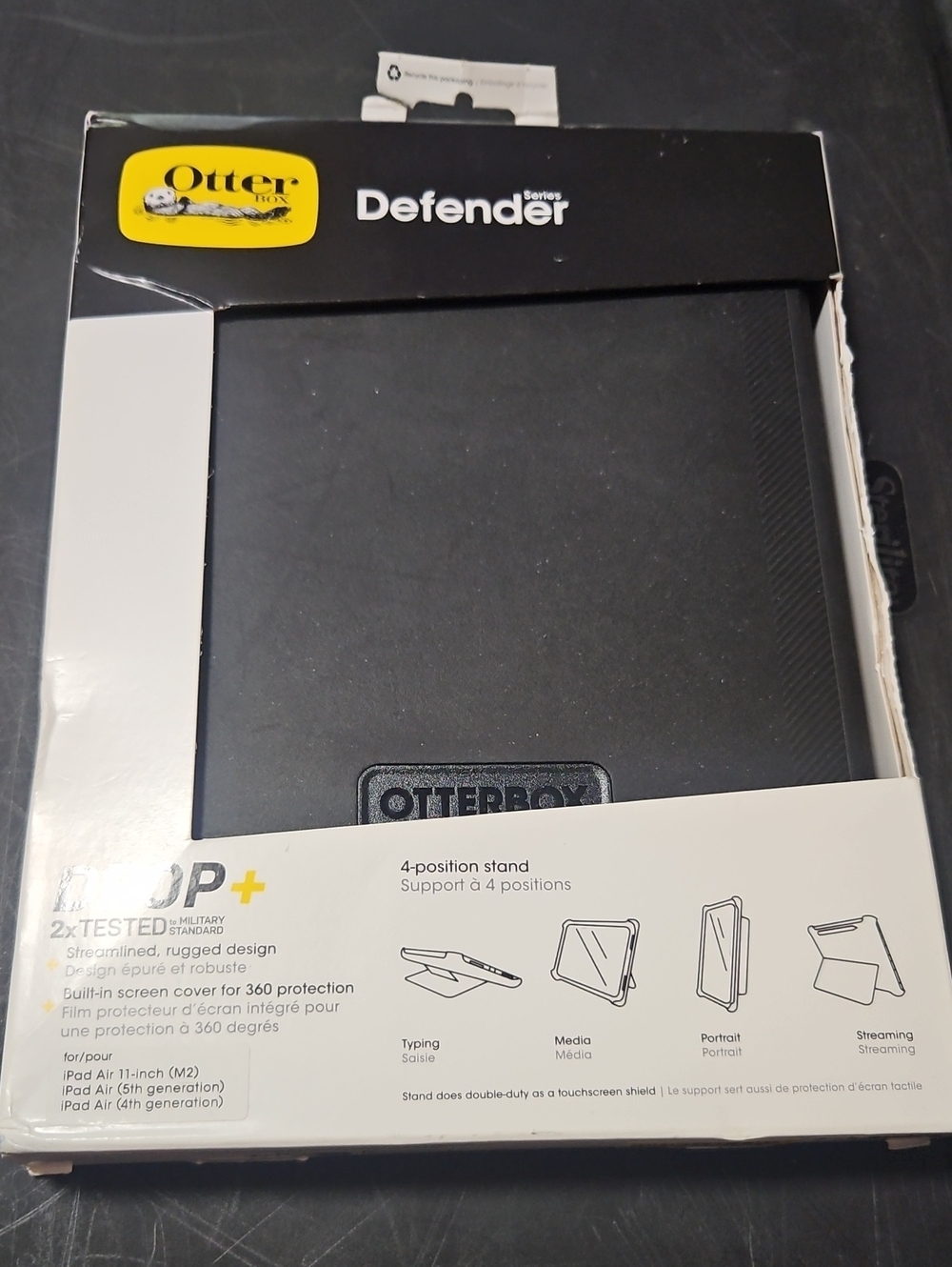 OTTERBOX DEFENDER IPAD (AIR 11 IN, AIR 5TH & 4TH GEN) CASE: BLACK: NEW IN PACK
